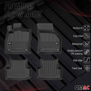 Volkswagen Golf VII Alltrack Floor Mat - Omac - Proline Premium TPE - Black - 2014-2024
